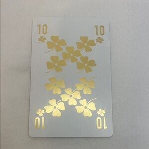 Dior Playing Card Gold NWOT